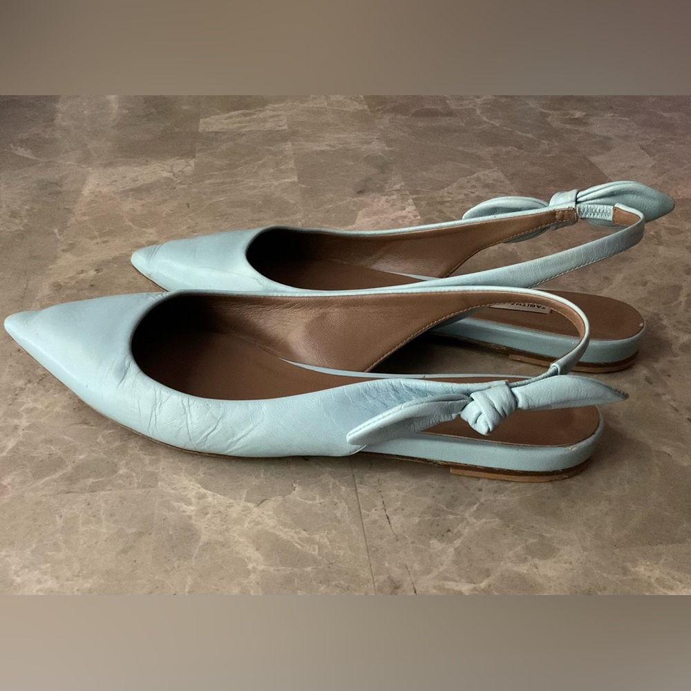 Tabitha Simmons Blue Slingback Bow Flats Sz. 39 (US 9)
